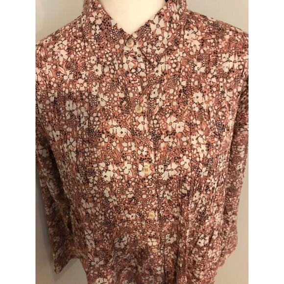 Anthropologie Pilcro and the Letterpress Sasha Smocked Boyfriend Buttondown - Picture 2 of 12